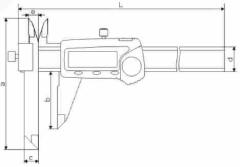 Digital Caliper Left Jaw Adjustable