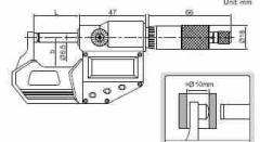 Digital Micrometers Ball Tip IP65 75-100 - 0.001mm