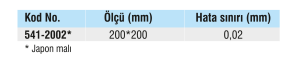 RSK Japan Hassas Kare Su Terazisi - 200x200 - 0,02mm
