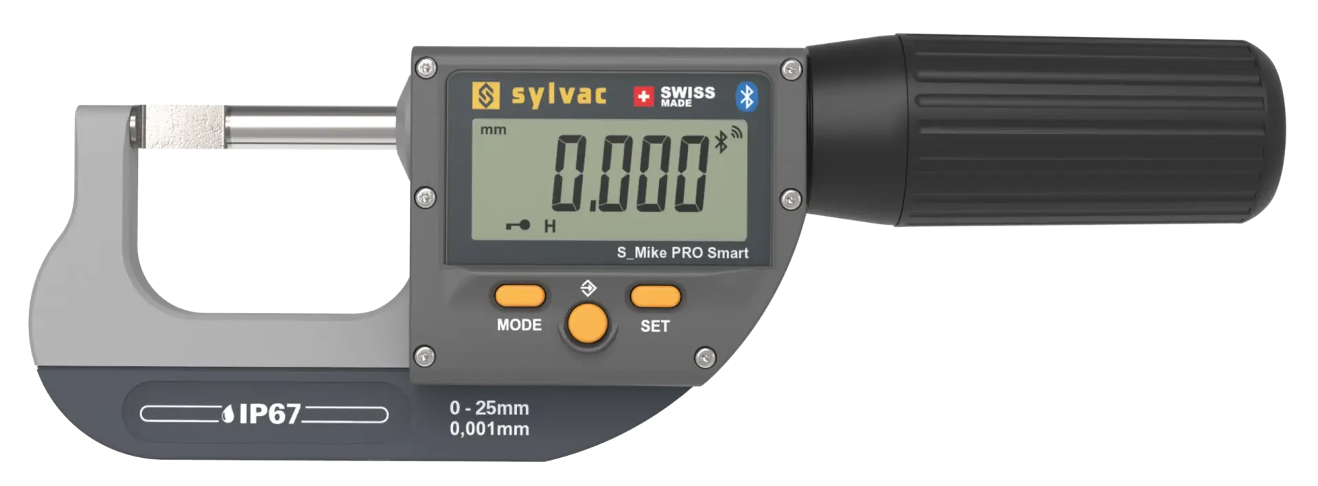 S_MIKE PRO Profesyonel Bıçak Ağızlı Mikrometreler IP67 Bluetooth
