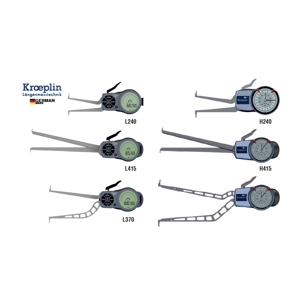 Kroeplin - İç Boyut Ölçümleri (120 mm'ye kadar uygulamalar) / L250, H250, L260, H260, L270, H270, L280, H280, L350, L370, L390, L415, H415, L440, H440, L470, H470